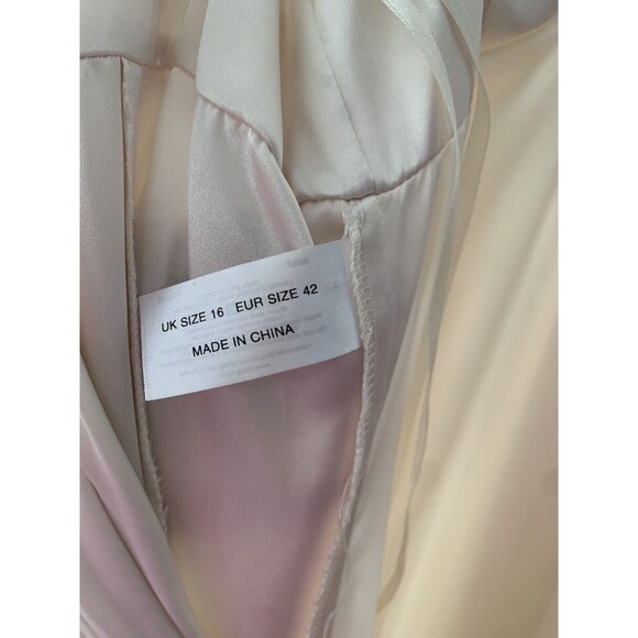 Amanda Wakeley Women Dress 16 Beige  Goddess Dress Wrap Shaw Wedding Elements - Picture 7 of 10